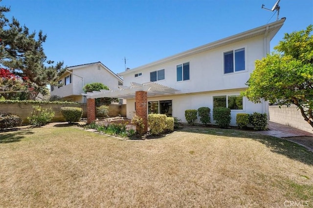 19924 Mildred Ave, Torrance, CA 90503 - back of house featuring a pergola and stucco siding