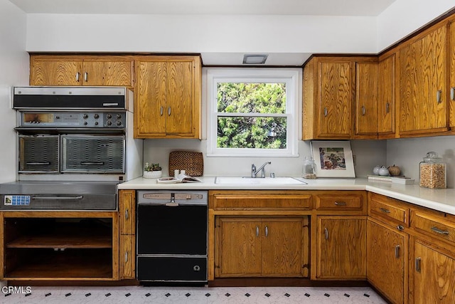 1875 Rose Ave, San Marino, CA 91108 - kitchen with dishwasher, a sink, and brown cabinets