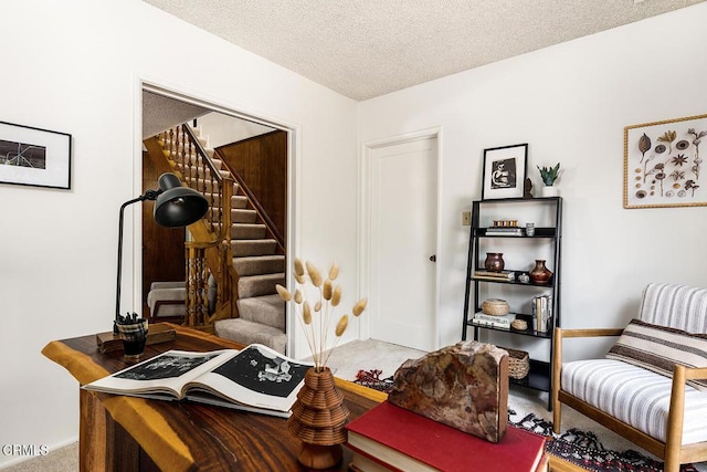 1875 Rose Ave, San Marino, CA 91108 - carpeted office space with a textured ceiling