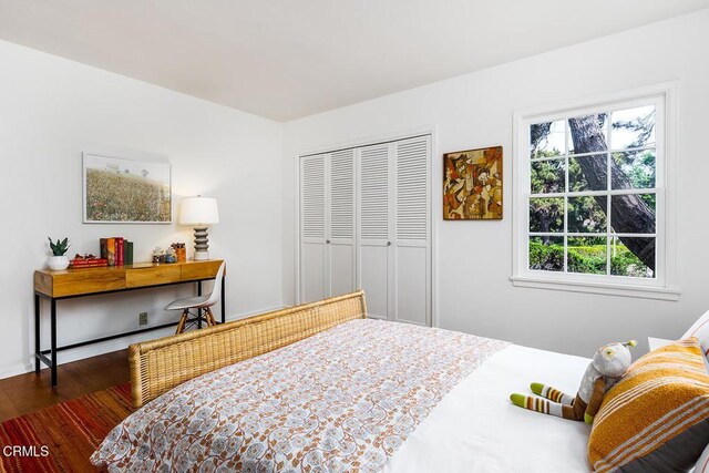 1875 Rose Ave, San Marino, CA 91108 - bedroom with a closet and wood finished floors