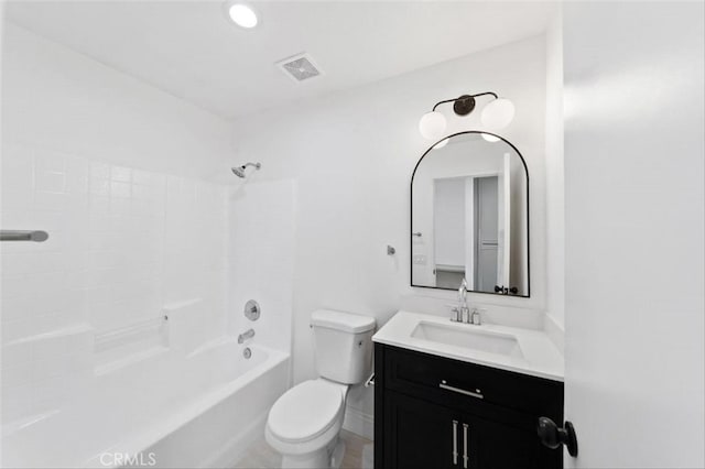 44779 Corte Sanchez, Temecula, CA 92592 - full bath with toilet, vanity, bathtub / shower combination, and recessed lighting