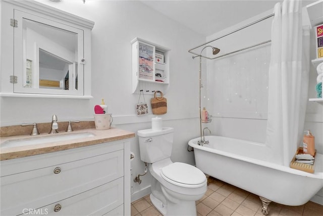 319 W 6th St, Claremont, CA 91711 - bathroom with toilet, vanity, and tile patterned flooring