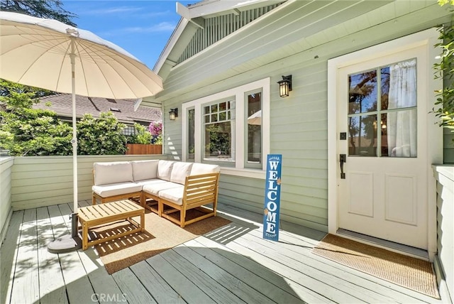 319 W 6th St, Claremont, CA 91711 - wooden terrace with an outdoor hangout area