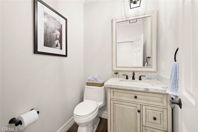 11 Markham Ln, Ladera Ranch, CA 92694 - half bathroom featuring vanity and wood finished floors