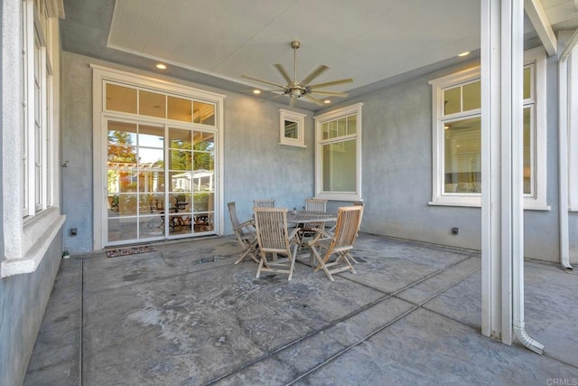 2507 Walinca Way, Vista, CA 92084 - view of patio / terrace with outdoor dining area and ceiling fan