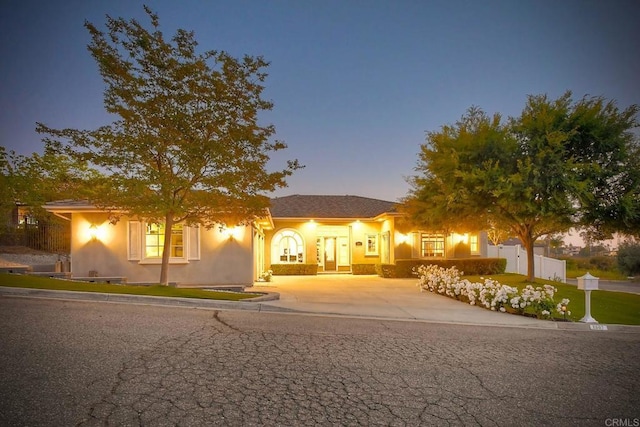 2507 Walinca Way, Vista, CA 92084 - obstructed view of property featuring concrete driveway and stucco siding