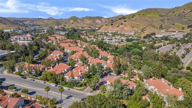 4240 Lost Hills Rd Unit 2102, Calabasas, CA 91301 - aerial view of property and surrounding area featuring a mountain backdrop and nearby suburban area