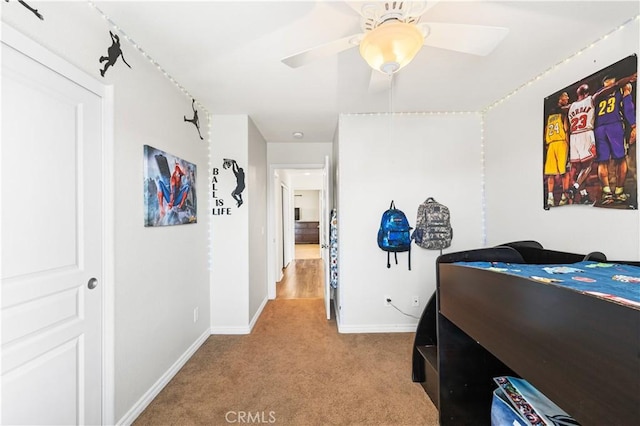 3116 Perdot Ave, Rosamond, CA 93560 - bedroom with carpet, baseboards, and a ceiling fan