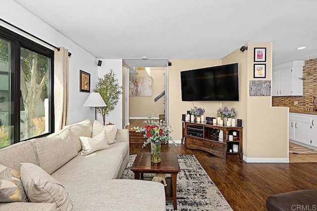 2284 Caminito Pajarito Unit 147, San Diego, CA 92107 - living room with wood finished floors