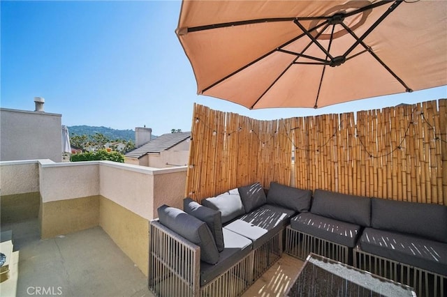 10659 Bloomfield St, Toluca Lake, CA 91602 - view of patio / terrace featuring an outdoor living space and a balcony