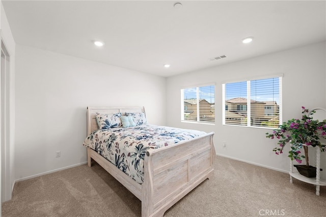 30769 Impala Ct, Winchester, CA 92596 - bedroom featuring light carpet, baseboards, and recessed lighting