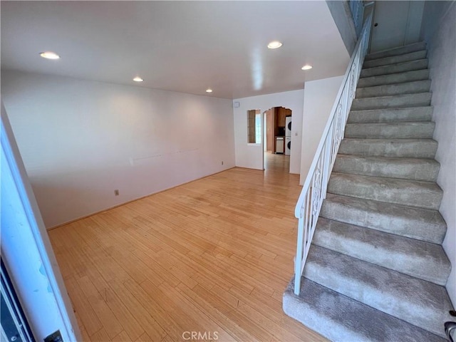 1509 E 23rd St Unit A, Signal Hill, CA 90755 - stairway with wood finished floors and recessed lighting