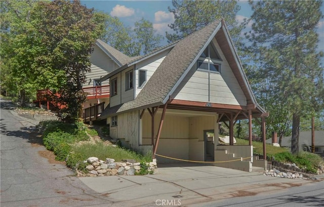 28680 Zion Dr, Lake Arrowhead, CA 92352 - view of home's exterior with roof with shingles