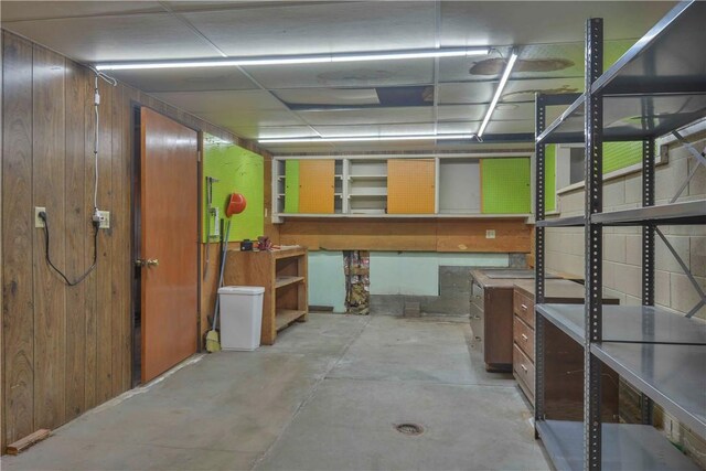 28680 Zion Dr, Lake Arrowhead, CA 92352 - basement featuring wooden walls