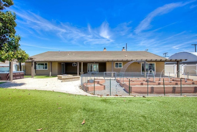 13815 Hilldale Rd, Valley Center, CA 92082 - rear view of property with a garden, stucco siding, and a patio area