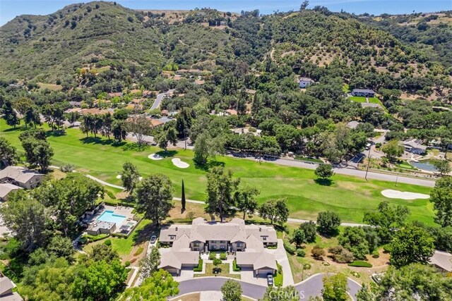 4119 Oak Island Ln, Fallbrook, CA 92028 - aerial view of residential area featuring a golf club and a mountainous background
