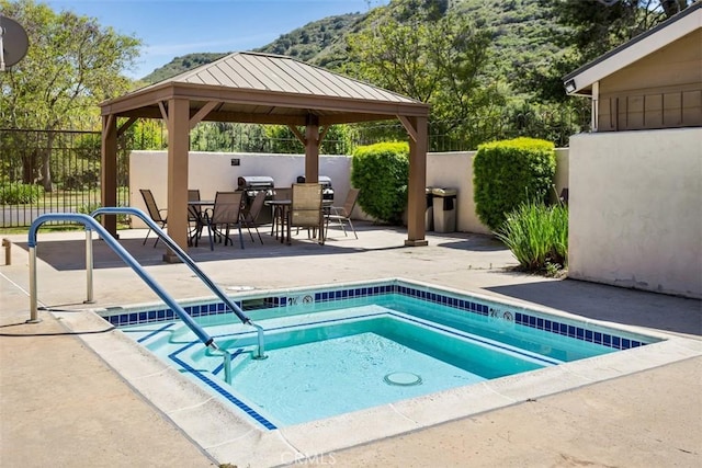 4119 Oak Island Ln, Fallbrook, CA 92028 - view of pool featuring a gazebo, a patio, a pool, and outdoor dining area
