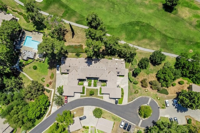 4119 Oak Island Ln, Fallbrook, CA 92028 - aerial overview of property's location featuring a pool area
