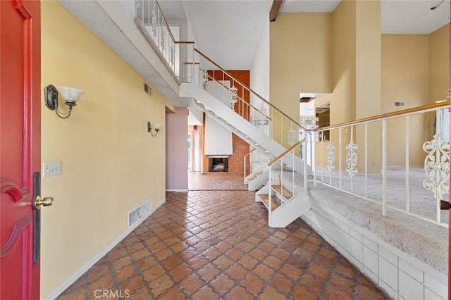 1713 Roanoke St, Placentia, CA 92870 - foyer with a towering ceiling and stairs