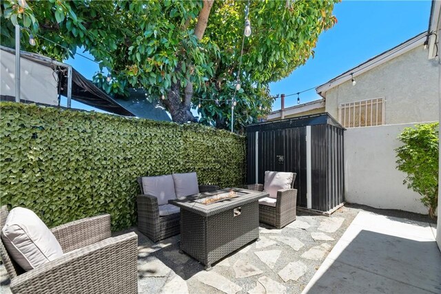 21322 S Western Ave, Torrance, CA 90501 - view of patio / terrace featuring an outdoor fire pit