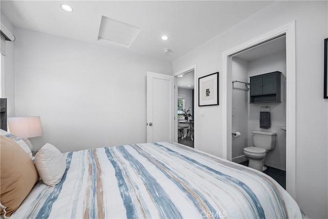 21322 S Western Ave, Torrance, CA 90501 - bedroom with attic access, recessed lighting, and ensuite bath
