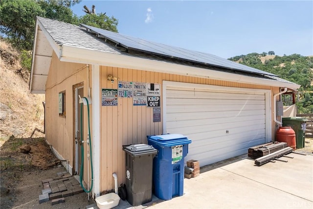 3788 Lakeview Ter, Lucerne, CA 95458 - detached garage featuring roof mounted solar panels