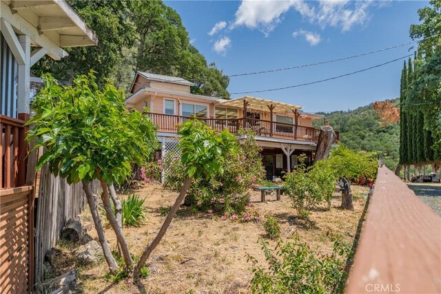 3788 Lakeview Ter, Lucerne, CA 95458 - view of yard featuring a deck