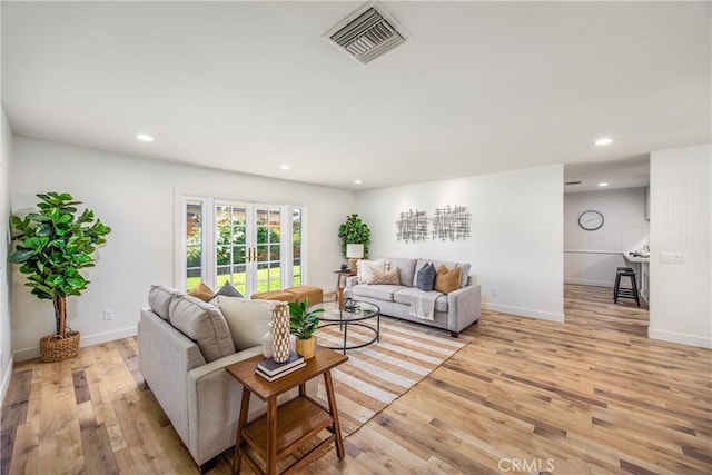 1456 Fernwood Dr, Redlands, CA 92374 - living room featuring light wood finished floors, recessed lighting, and baseboards