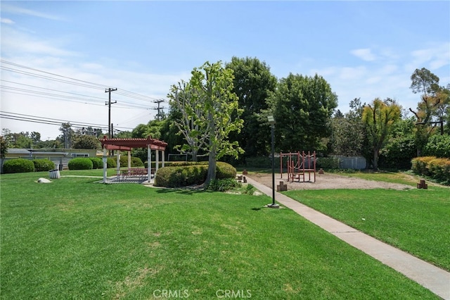 9900 Tagus St Unit 30, Pico Rivera, CA 90660 - surrounding community featuring a pergola and a yard