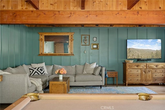 33259 Wild Rose Dr, Green Valley Lake, CA 92341 - living area with beam ceiling