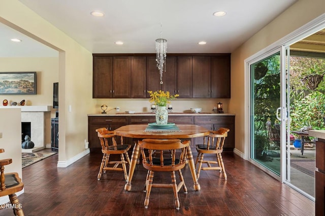 1796 Swift Ave, Ventura, CA 93003 - dining room with recessed lighting, dark wood-type flooring, and baseboards