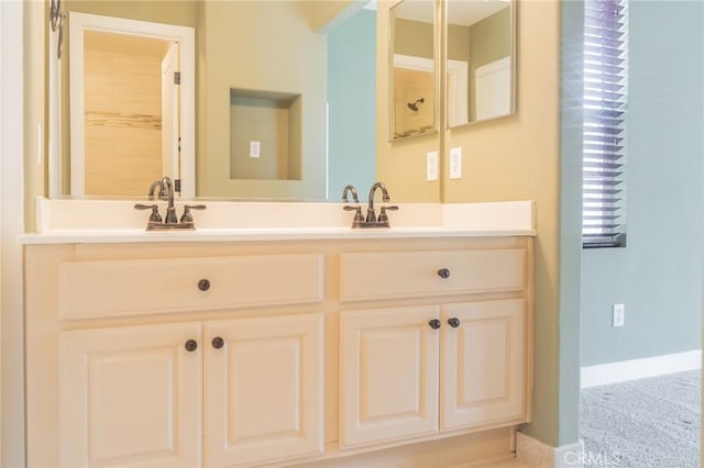 980 Creston Way, Beaumont, CA 92223 - bathroom featuring double vanity and baseboards