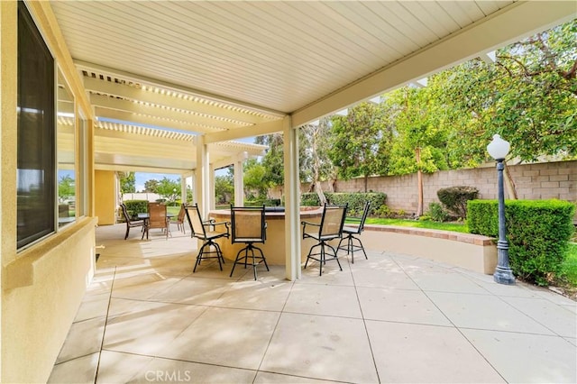 7064 Isle Ct, Rancho Cucamonga, CA 91739 - view of patio featuring a pergola