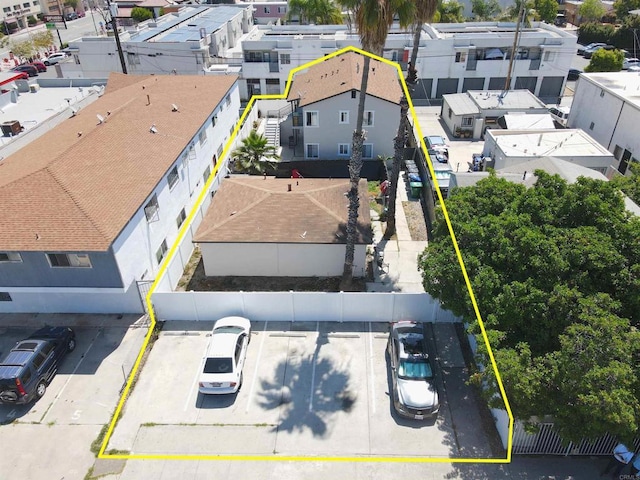 386771 Menlo Ave, San Diego, CA 92105 - aerial view of residential area with property parcel outlined