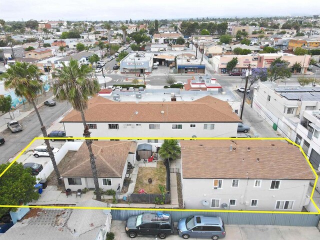 386771 Menlo Ave, San Diego, CA 92105 - aerial view of residential area featuring property parcel outlined