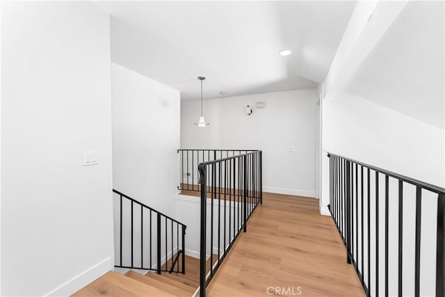659 Valley Oak Ln, Newbury Park, CA 91320 - staircase with wood finished floors, baseboards, and recessed lighting