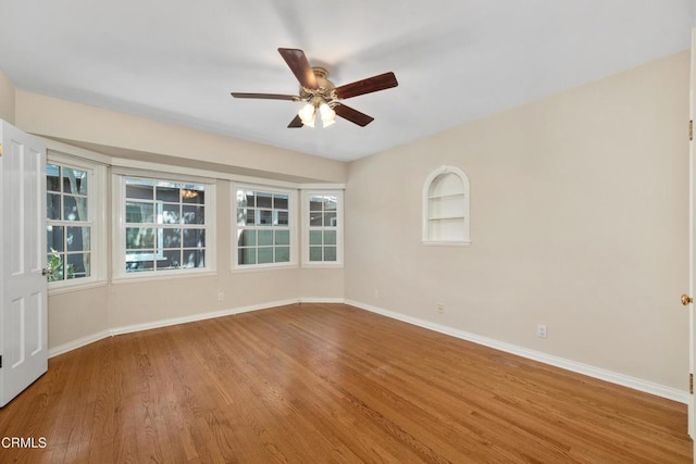 1421 Oneonta Knl, South Pasadena, CA 91030 - empty room with baseboards, wood finished floors, and ceiling fan