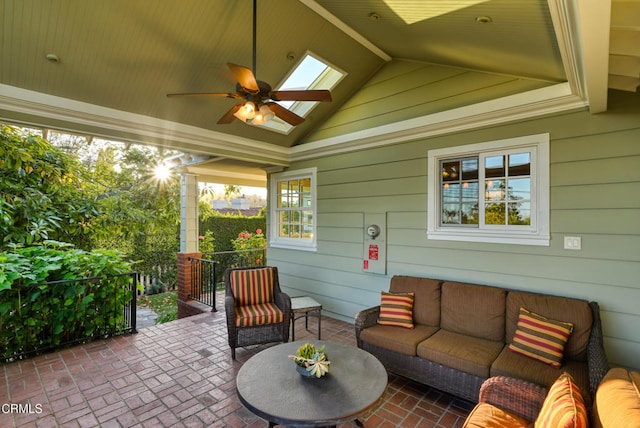 1421 Oneonta Knl, South Pasadena, CA 91030 - sunroom with vaulted ceiling and a skylight