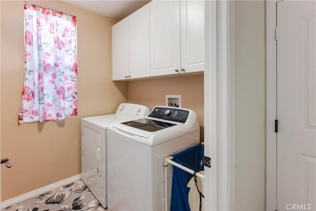 7659 Balasiano Ave, West Hills, CA 91304 - laundry room with separate washer and dryer, cabinet space, and baseboards
