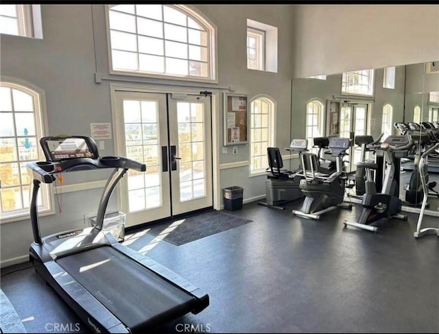 25 Del Brienza, Lake Elsinore, CA 92532 - gym with french doors, plenty of natural light, and a high ceiling
