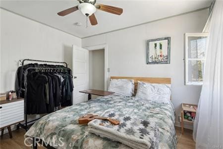426 Ivy St, Glendale, CA 91204 - bedroom featuring wood finished floors and a ceiling fan