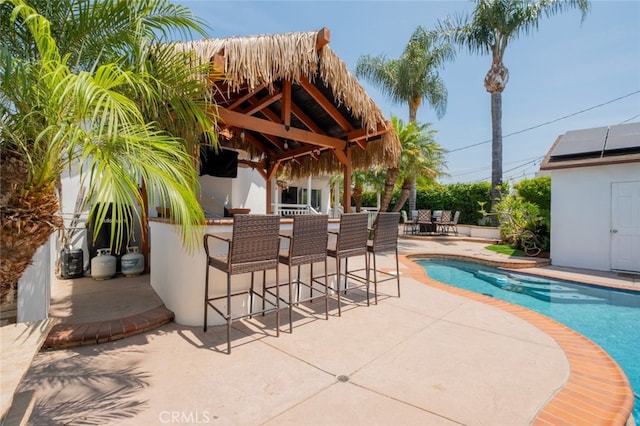16732 Lassen St, Northridge, CA 91343 - view of swimming pool with a patio and a gazebo