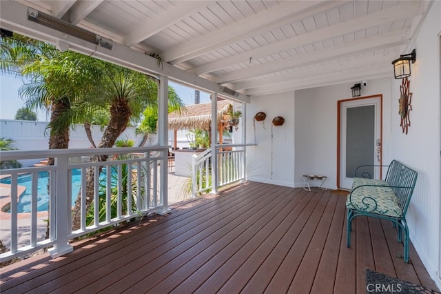 16732 Lassen St, Northridge, CA 91343 - view of wooden deck
