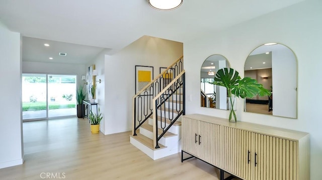 2737 Lorenzo Ave, Costa Mesa, CA 92626 - stairs featuring wood finished floors and recessed lighting