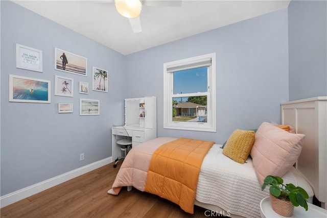 2716 Spreckels, Redondo Beach, CA 90278 - bedroom with wood finished floors, baseboards, and ceiling fan