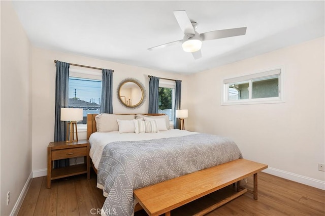 2716 Spreckels, Redondo Beach, CA 90278 - bedroom with wood finished floors, baseboards, and a ceiling fan