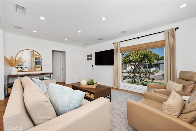 2716 Spreckels, Redondo Beach, CA 90278 - living area with recessed lighting, baseboards, and light wood-style flooring