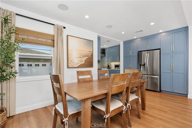 2716 Spreckels, Redondo Beach, CA 90278 - dining space featuring light wood finished floors, recessed lighting, and baseboards