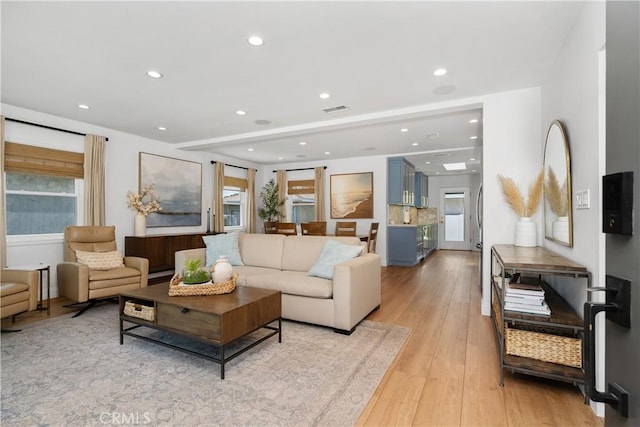 2716 Spreckels, Redondo Beach, CA 90278 - living room featuring light wood finished floors, recessed lighting, and plenty of natural light