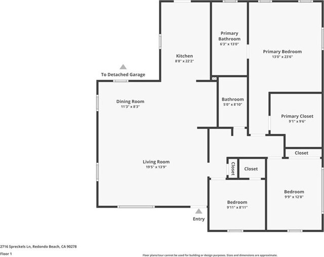 2716 Spreckels, Redondo Beach, CA 90278 - room layout